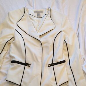 H&M Cream Blazer with Black Trim